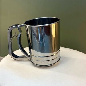 Premium Stainless Steel Flour Sifter with Black Handle